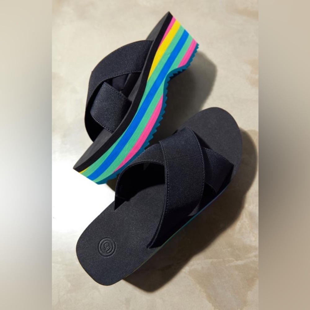 NWT Urban Outfitters Eva Platform Wedge Sandals Size 9